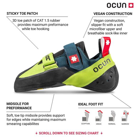 OCUN HAVOC BOULDERING SHOE | ROCK CLIMBING SHOE, PETROL/GRE, 14 main image 5